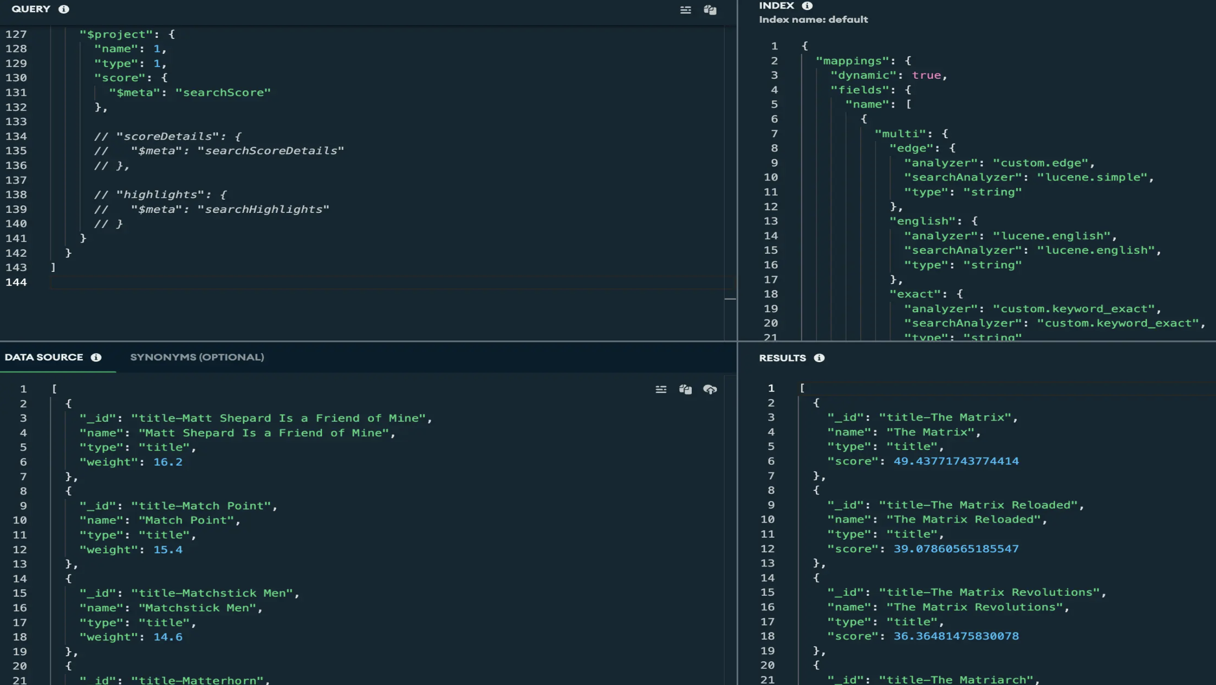 Updated screen grab results from latests run.