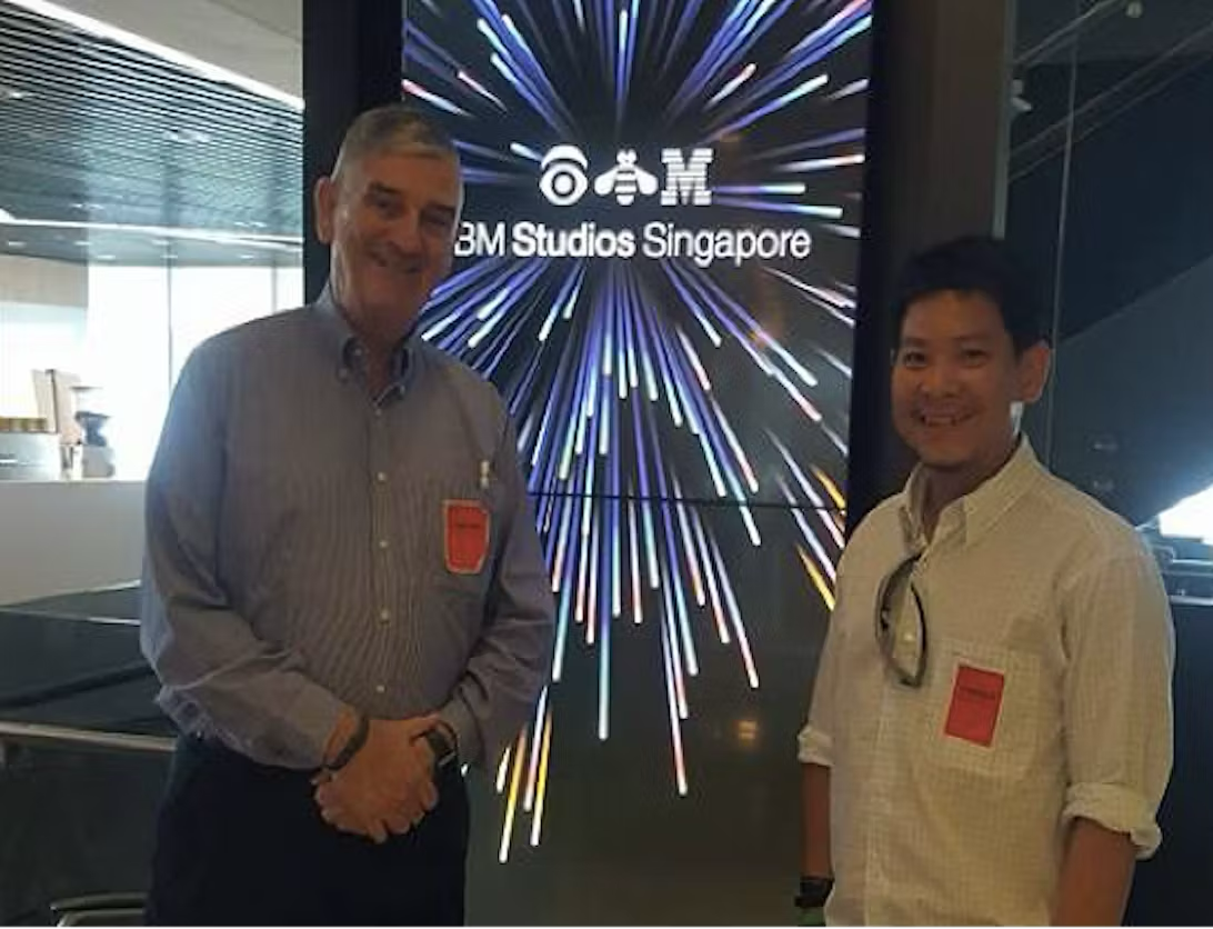 Tinnarat Aromsuk, Director, Enterprise Data Architecture, GLS [right] with Dr. Michael McCoy