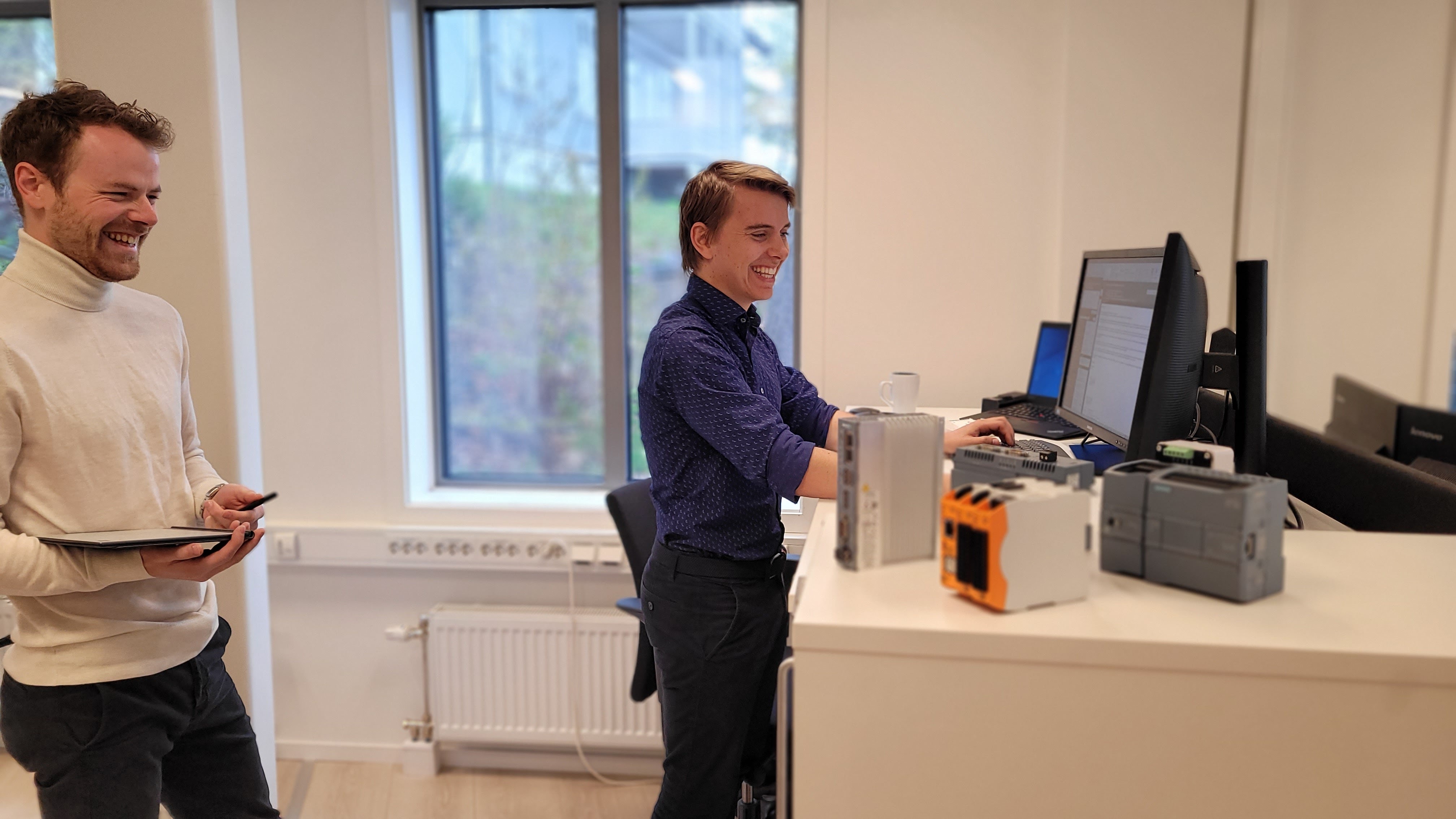 A photo of the company's employees at work.