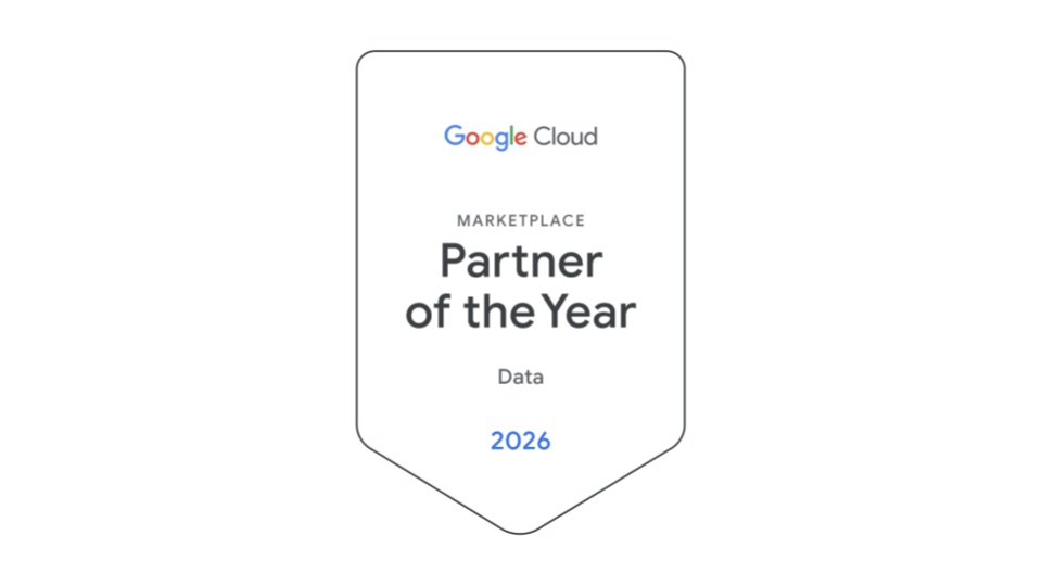 Award badge for Google Cloud Marketplace Partner of the Year. 