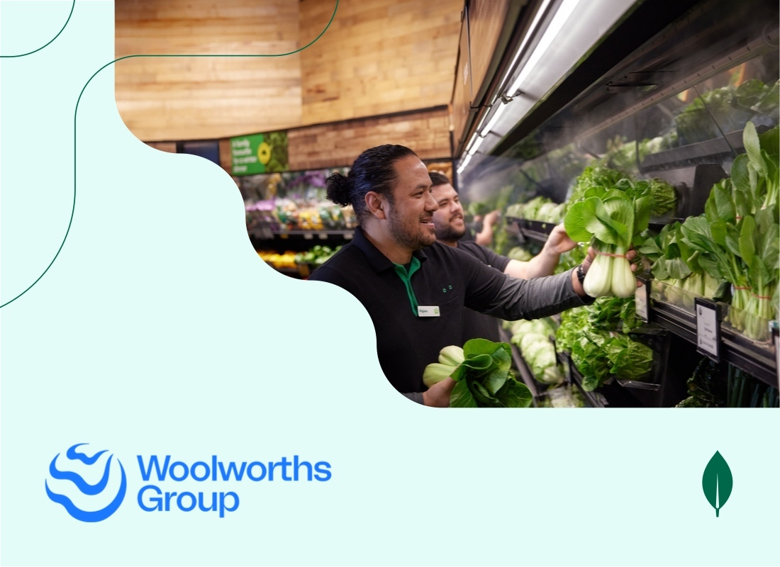 A photo of a customer in the supermarket.