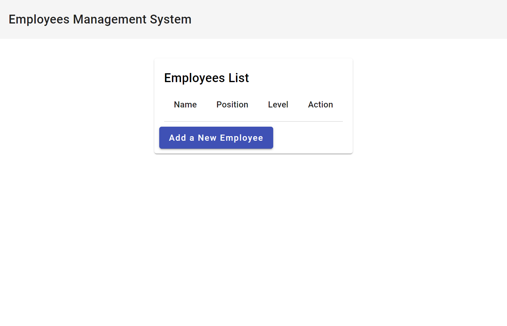 Employees list
