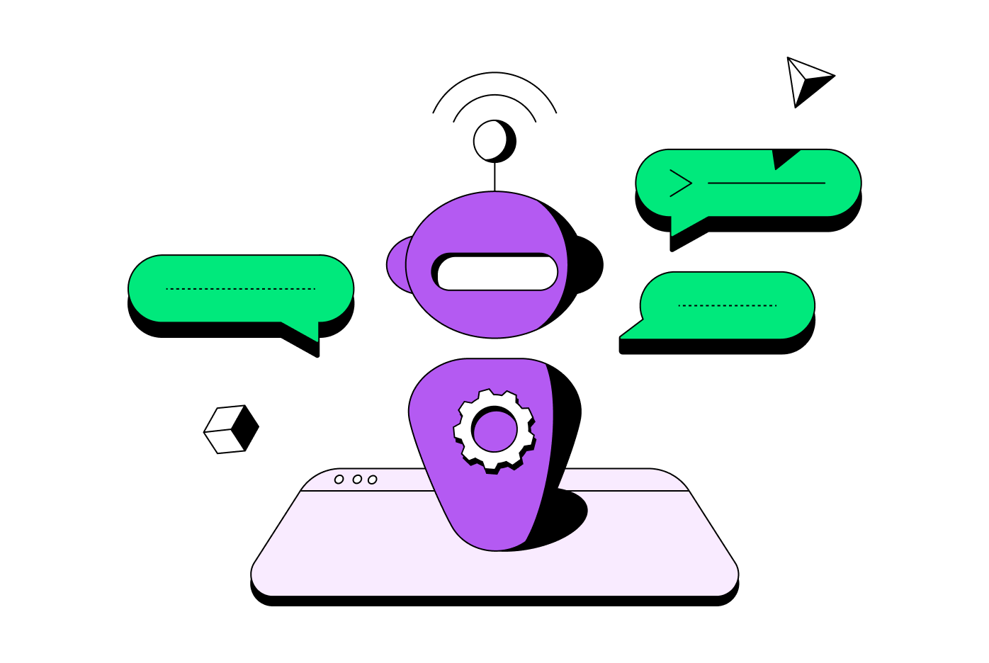 Illustration depicting AI