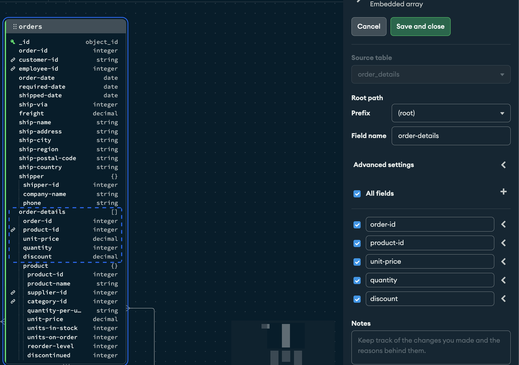 Relational Migrator UI - customize your mapping rules