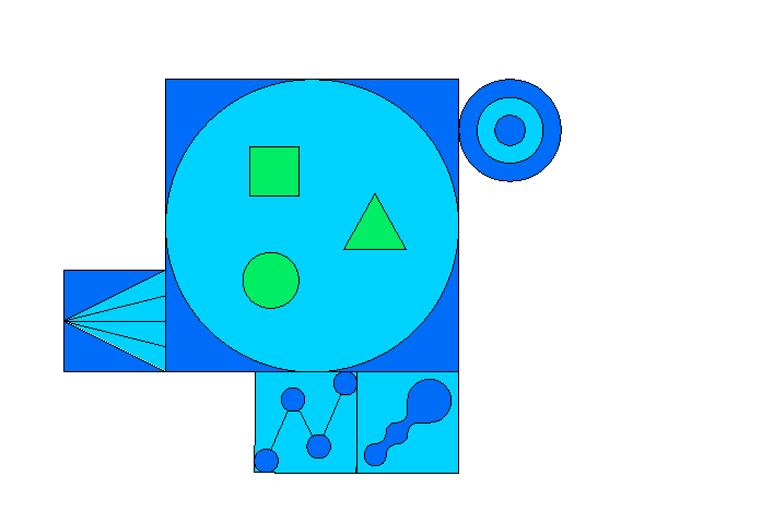 Visual asset for the scientist archetype featuring shapes and scientific symbols