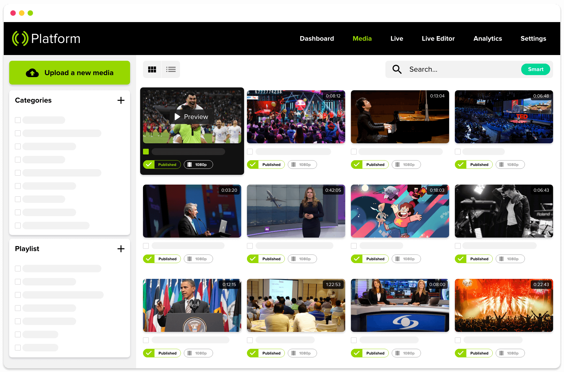 Mediastream’s platform provides several features to handle media assets such as video and audio, all of this integrated with the best monetization technology