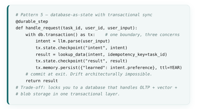 Code example for pattern 5 - The enterprise extension.
