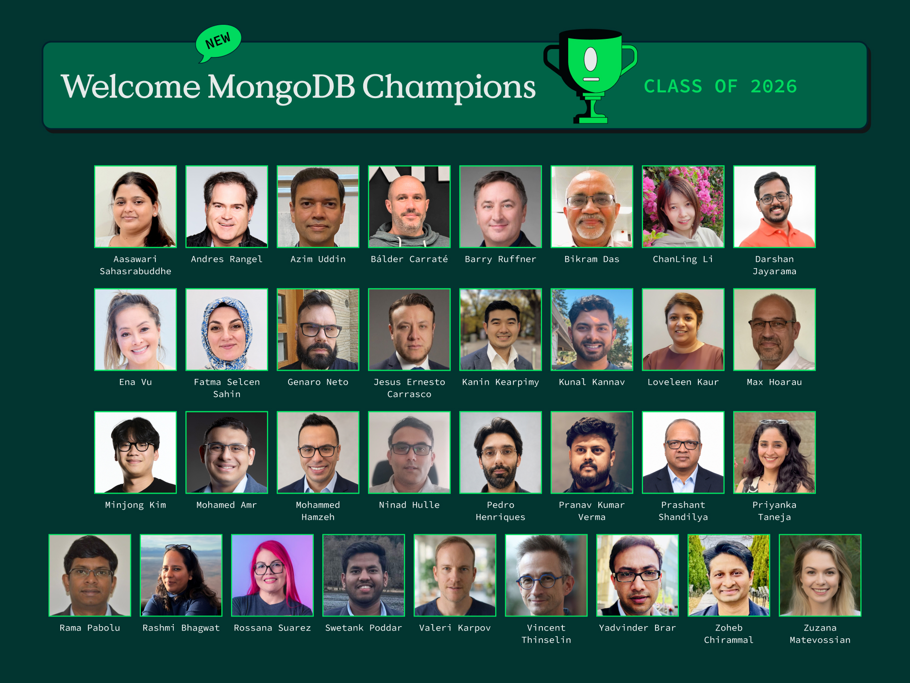 Graphic listing out all the champions with their headshot photos. 