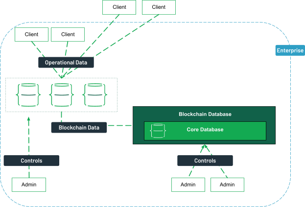 A centralized with non-operational data deployment architecture.