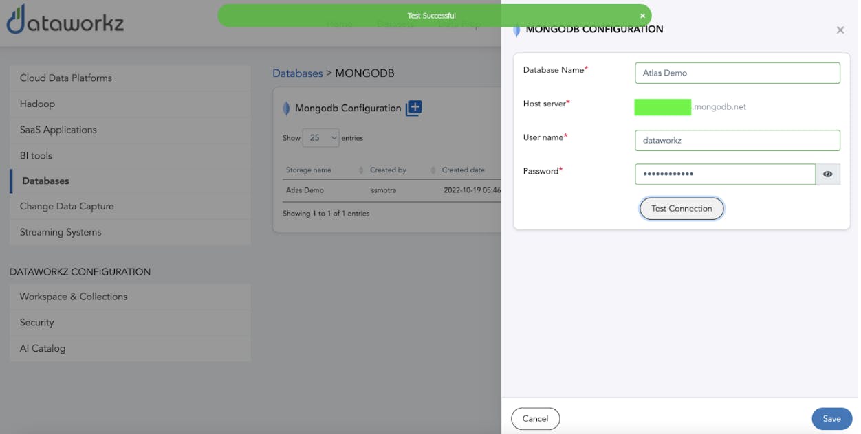 Connecting Dataworkz and Atlas