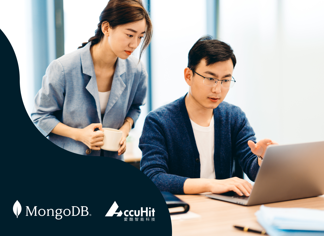 Image of a man and woman working in the office.