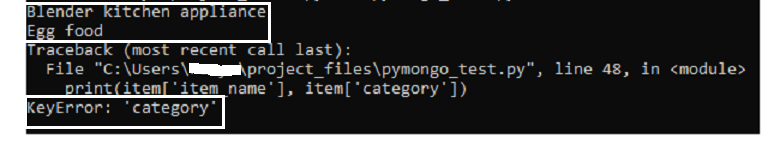 Python KeyError screenshot