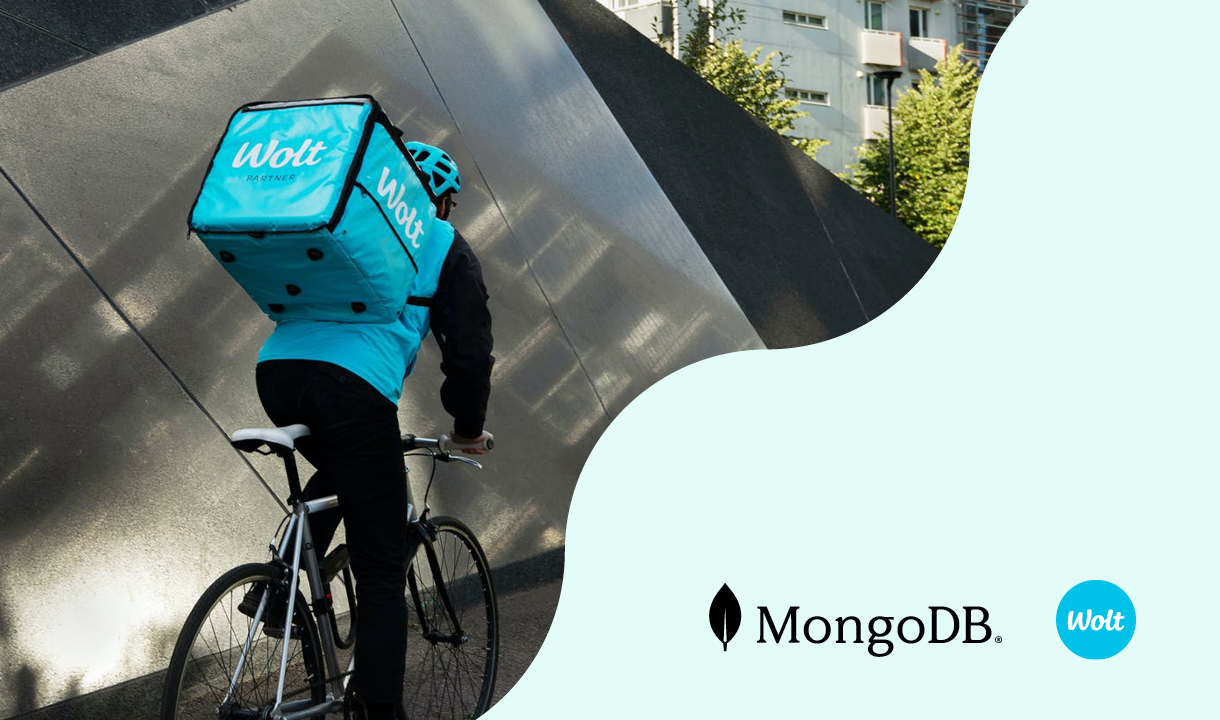 Illustration of a courier on a bicycle 