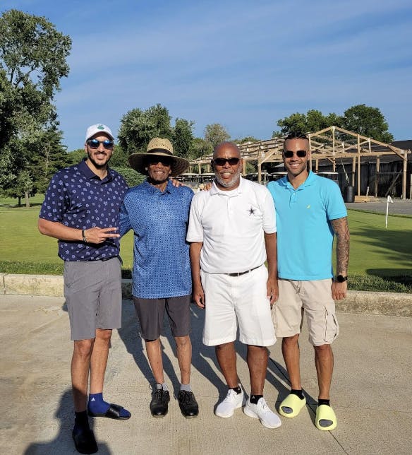 Posing with my dad, best friend, and his father after playing a round at Hanover Golf Course in NJ 