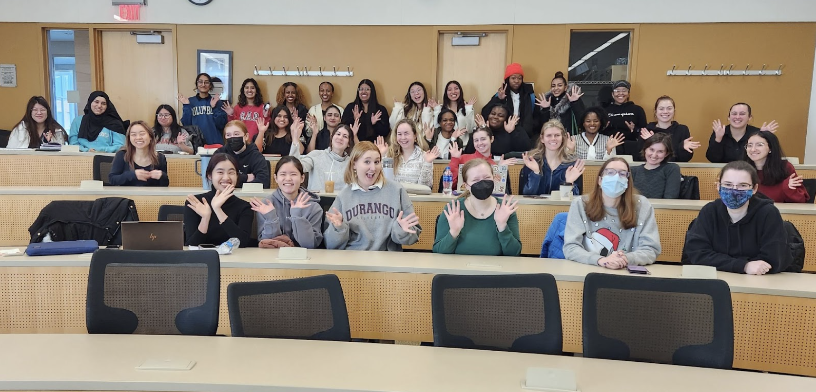 Photo of one of Margaret Menzin's class of students.