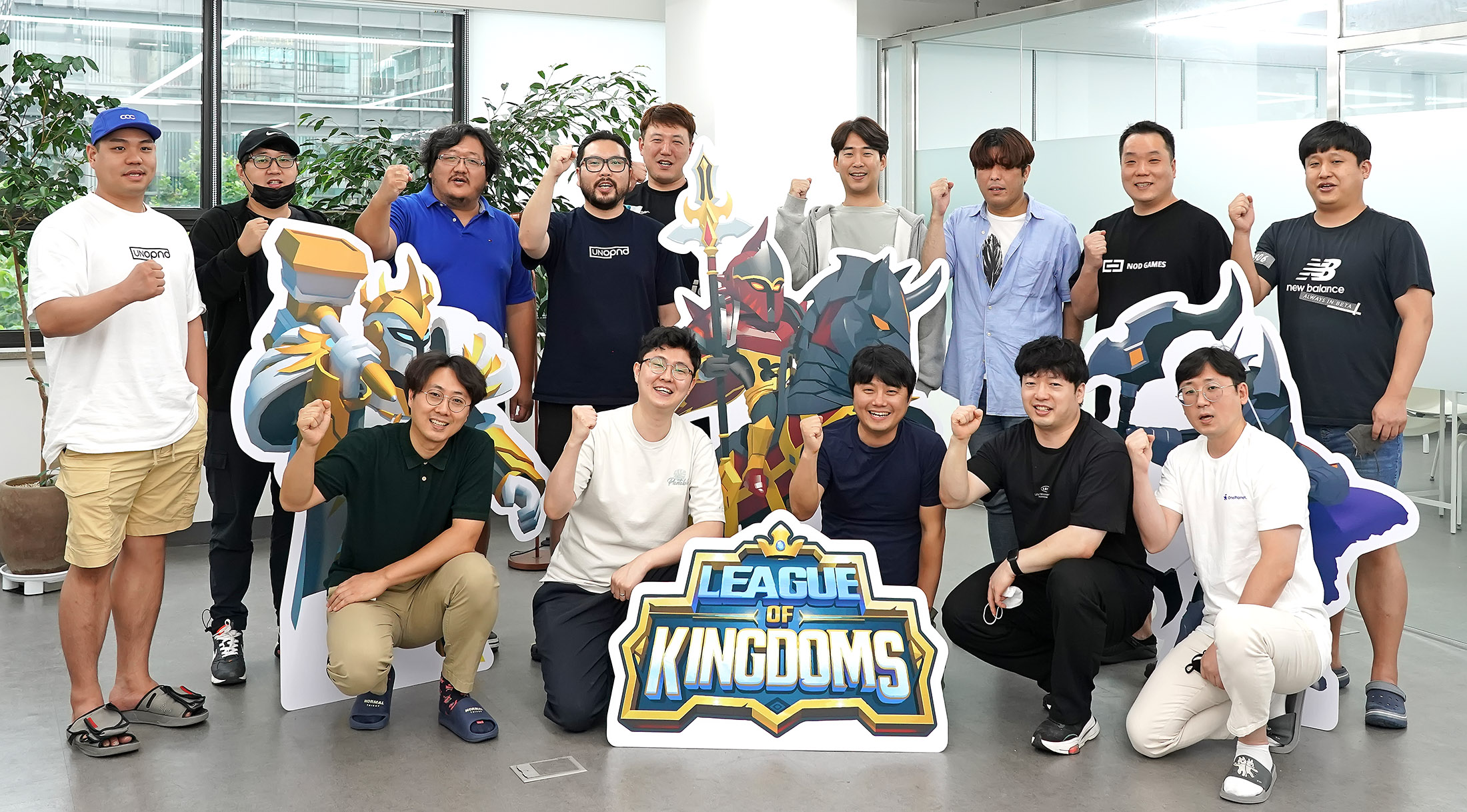 The League of Legends team from NOD Games, with team members participating in a gaming event.
