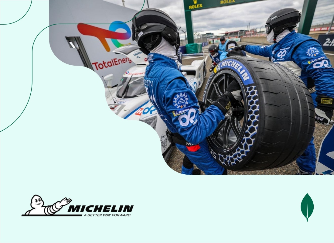 An illustration of changing wheels on Formula 1