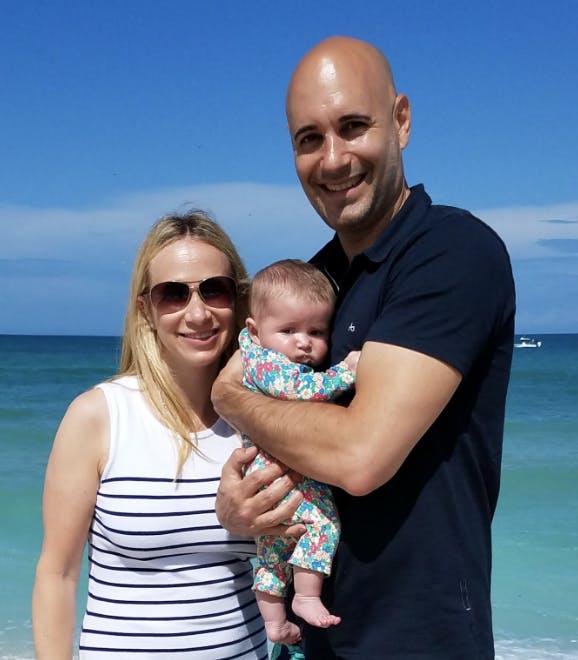 Photo of lead software engineer Andrew Giannotti and his family