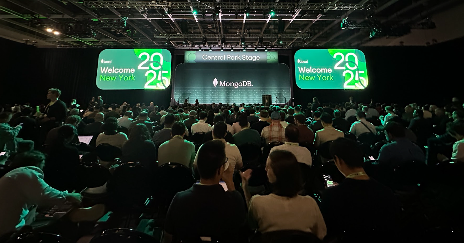 Photo of the stage for the .local NYC keynote