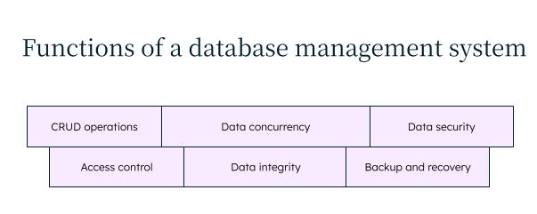 Functions of a database management system