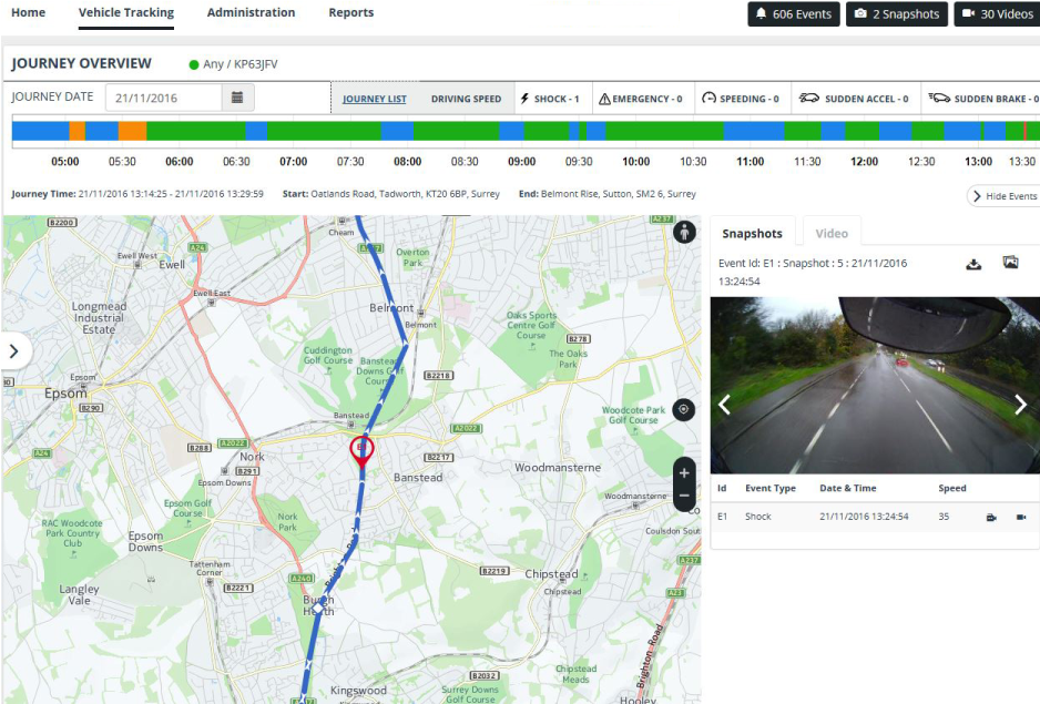 VisionTrack app interface