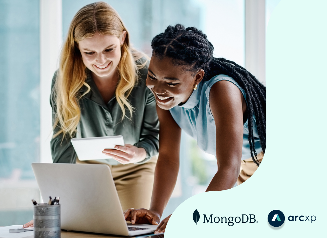 Image of two women working in the office.