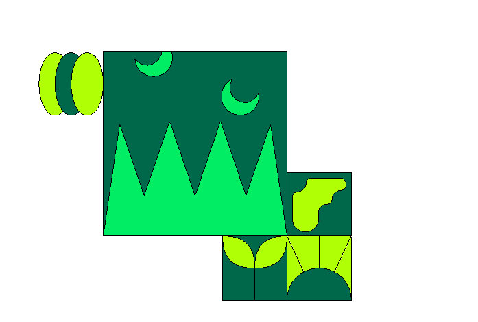 Visual asset for the grasshopper archetype featuring green grass