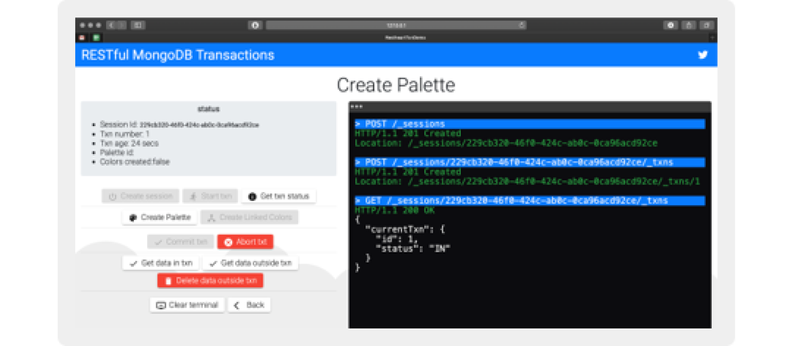 Figure 2: User screen view in RESTHeart