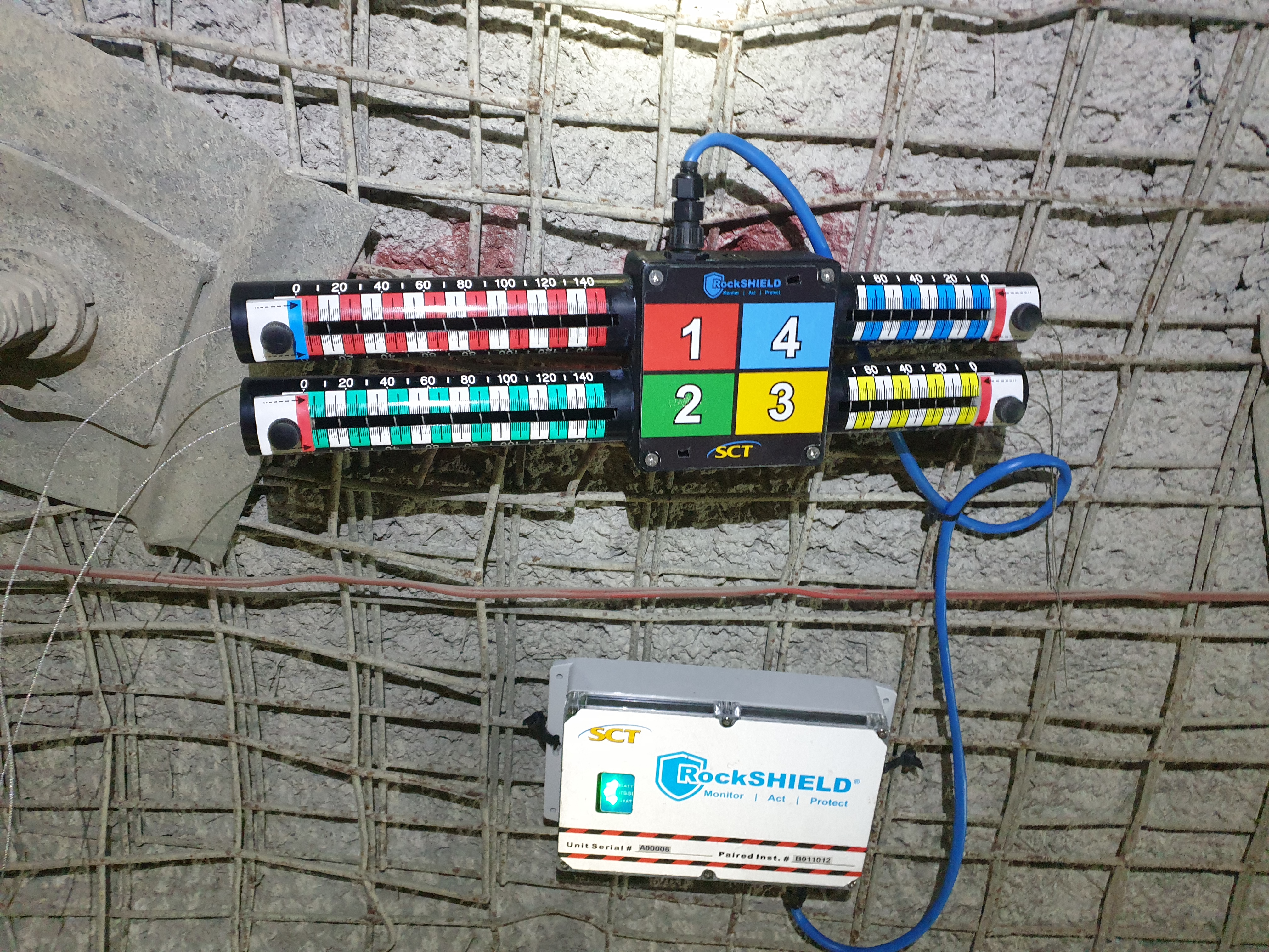 Photograph of a piece of RockShield mining equipment