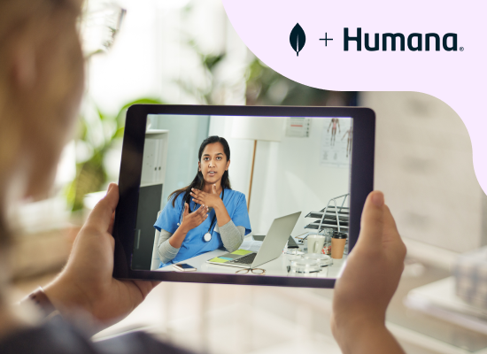 Illustration of a man watching a health video on a tablet