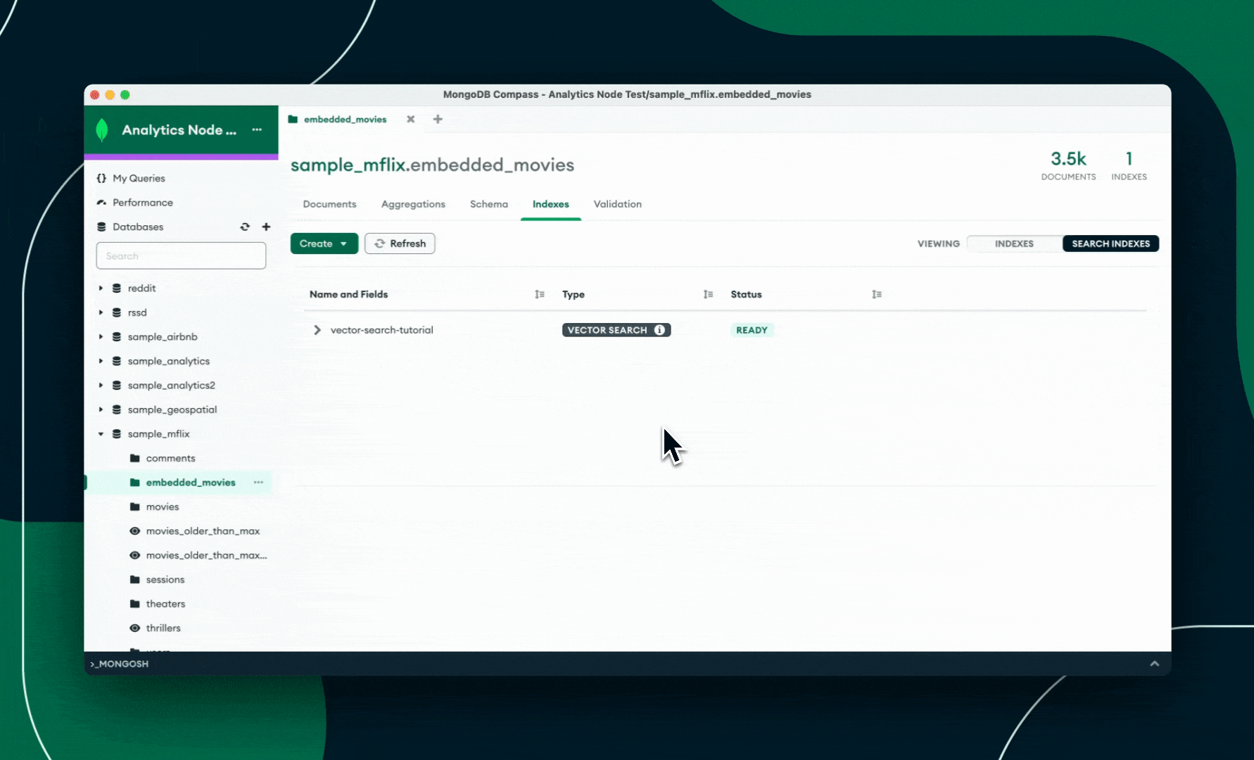 GIF showing how to beging testing our your pipeline in compass.