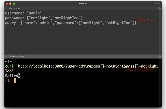 If you add square brackets to the same parameter twice in the command line, you'll get an array list of values on the server.