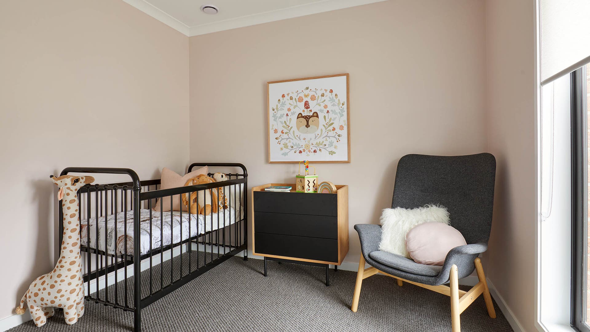 Sodt pastel pink colour themed nursery