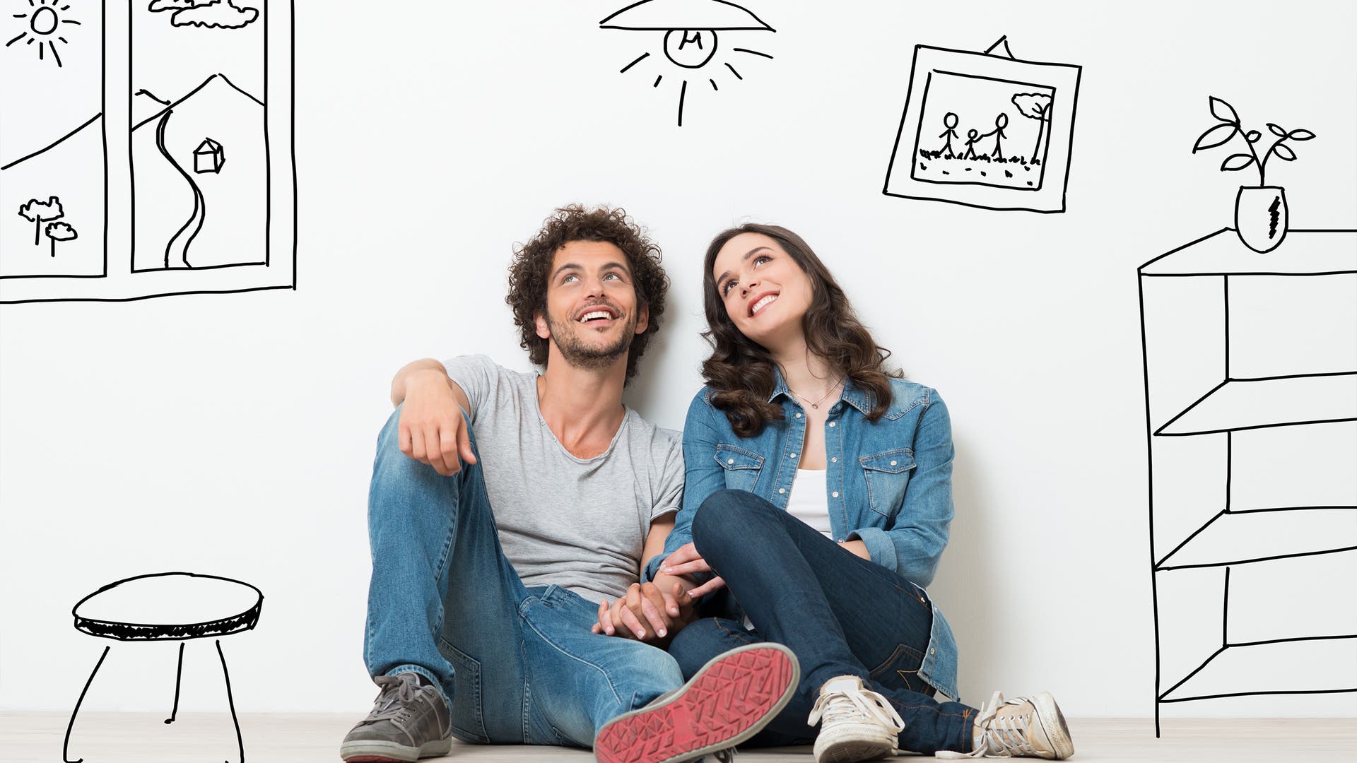 Couple dreaming of purchasing a new house