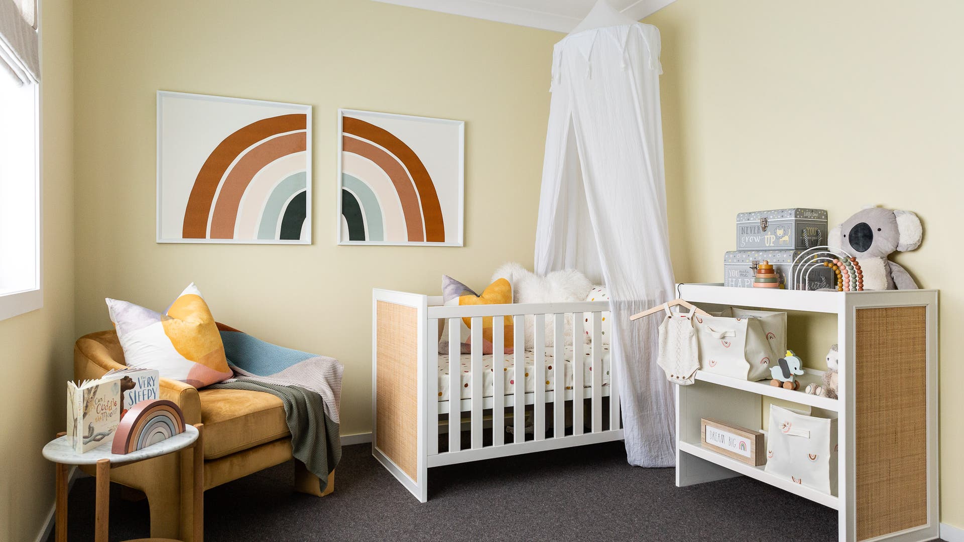Pastel colour themed nursery