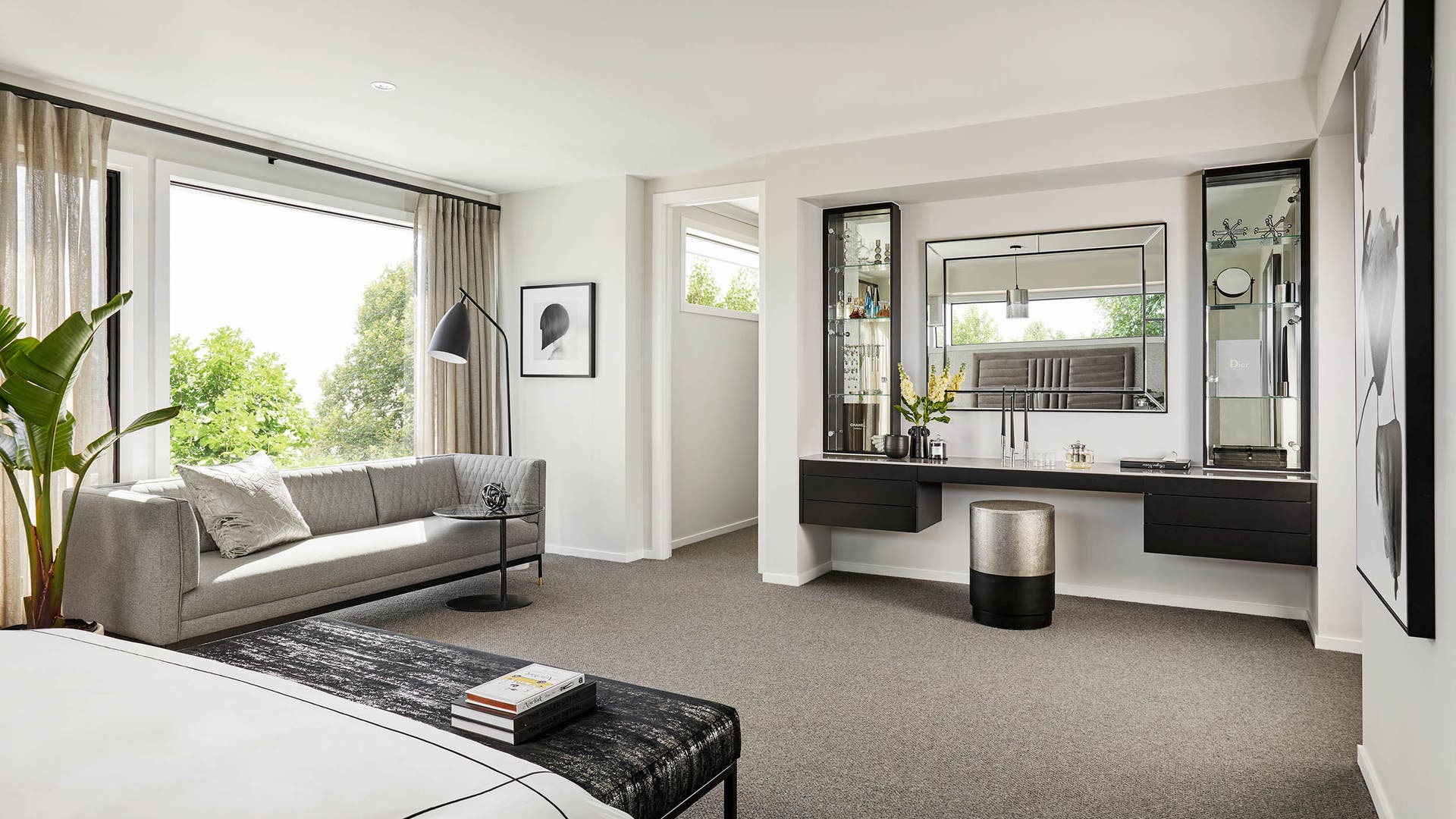 Montessa 43 master bedroom with walk in robe on display in Berwick