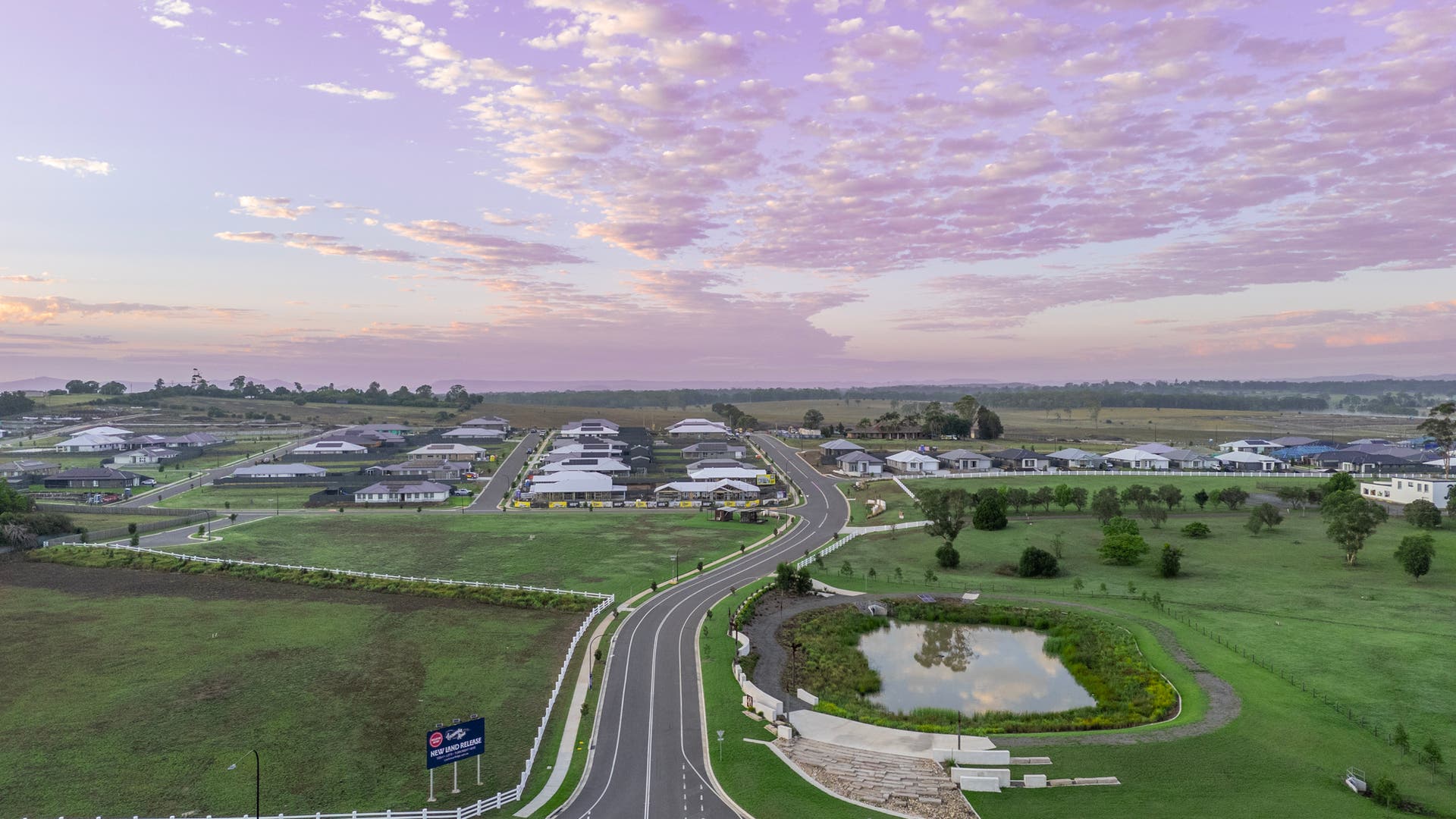 The road lading into Lochinvar estate