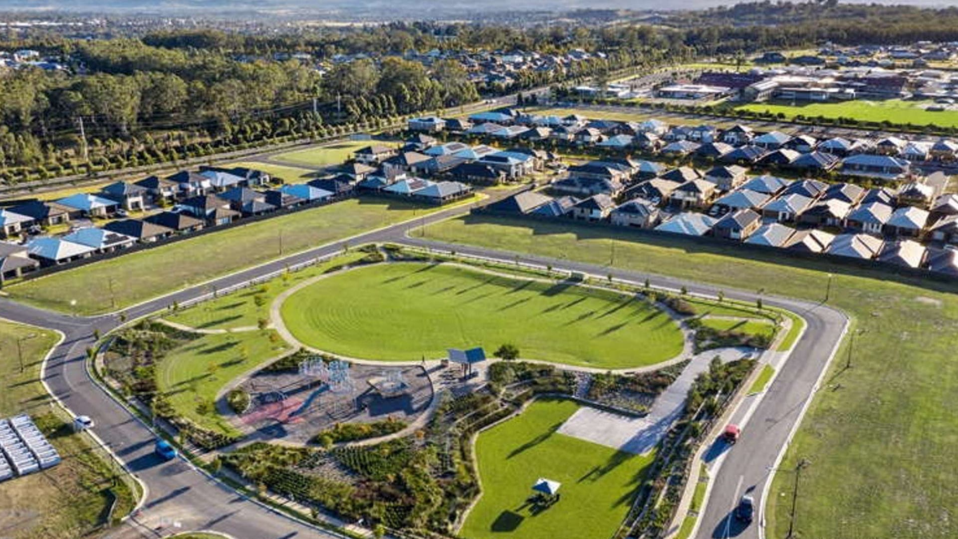Ascot Grove estate New South Wales Aerial shot