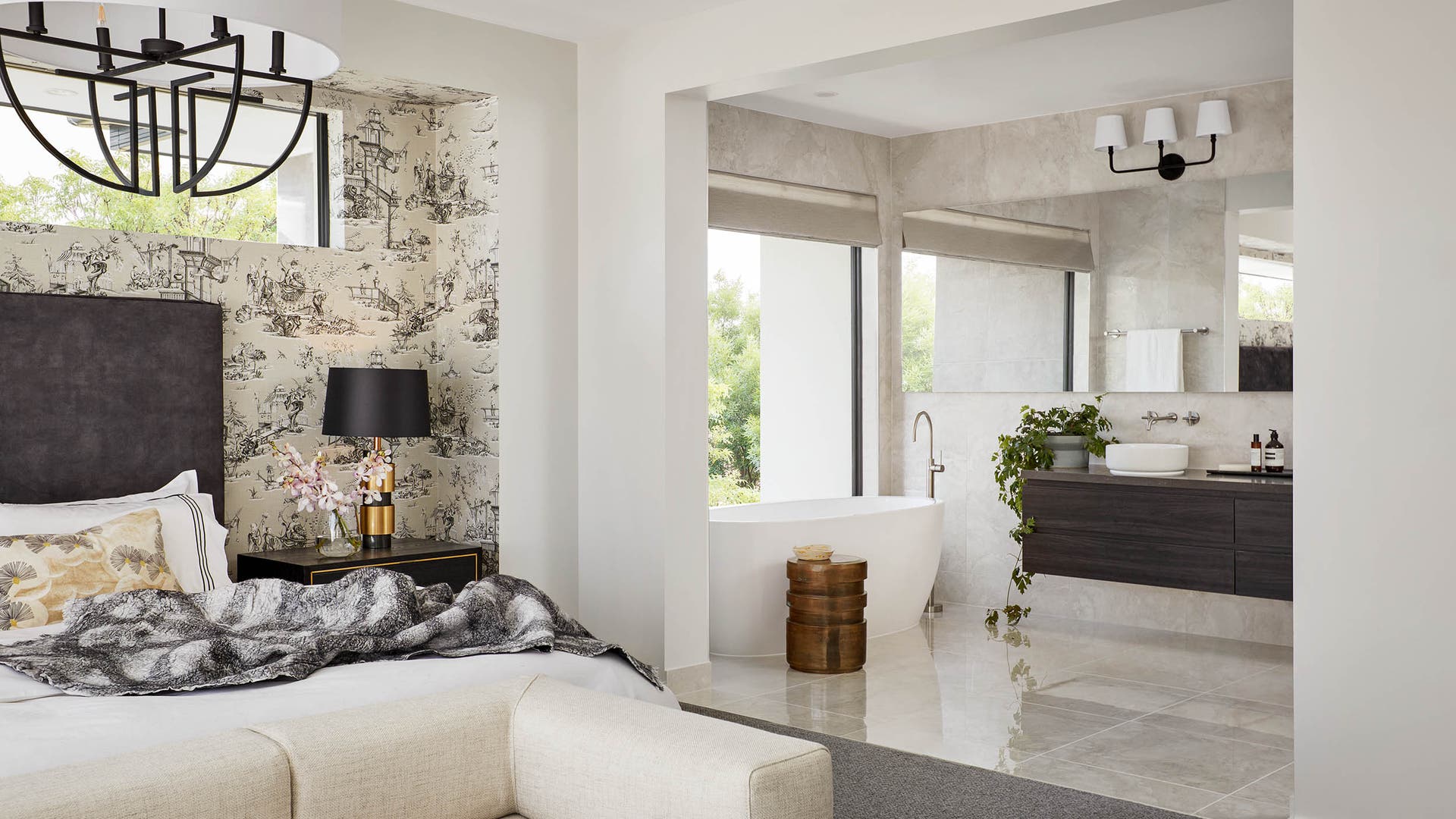 Valletta 48 master bedroom available through Henley on display at Glen Waverley