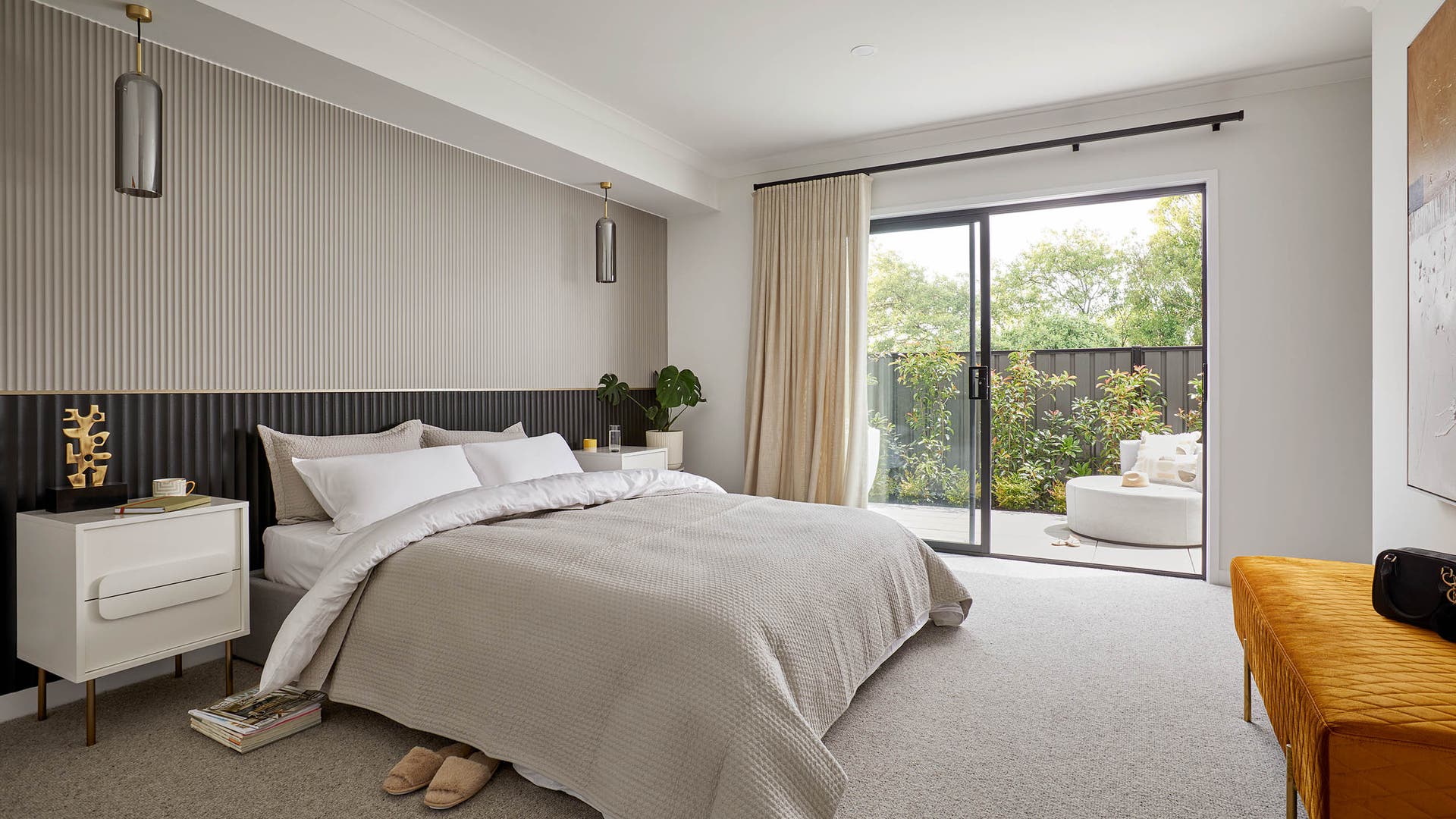 Summit 28 master bedroom featuring carpet