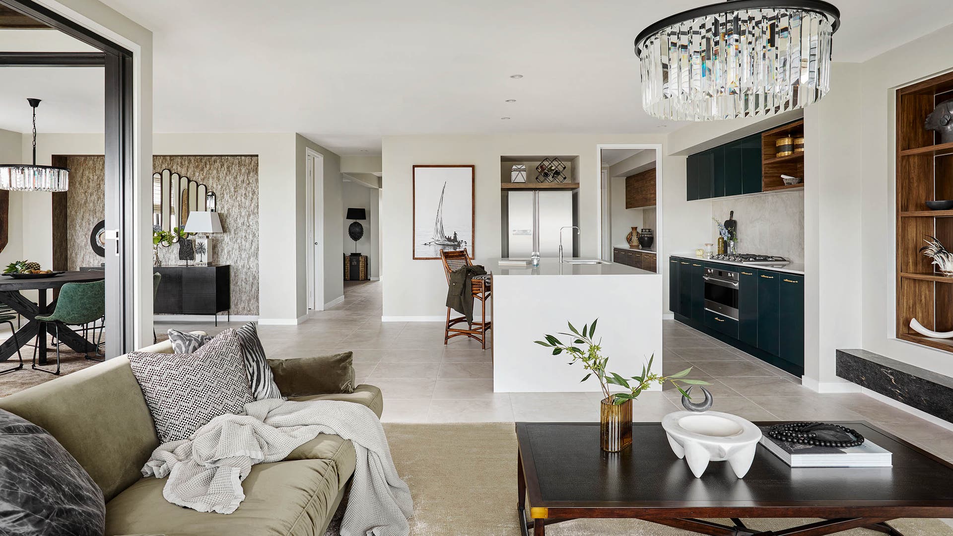 Double storey Palace 38 living, dining and kitchen area