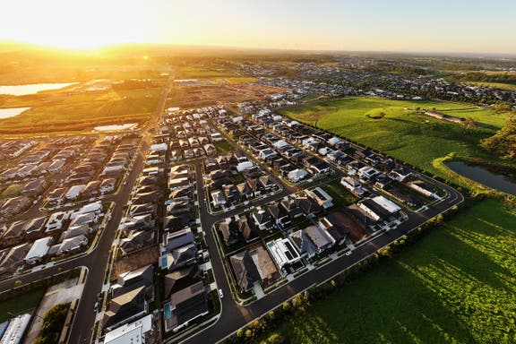 Aerial photograph of The Gables estate