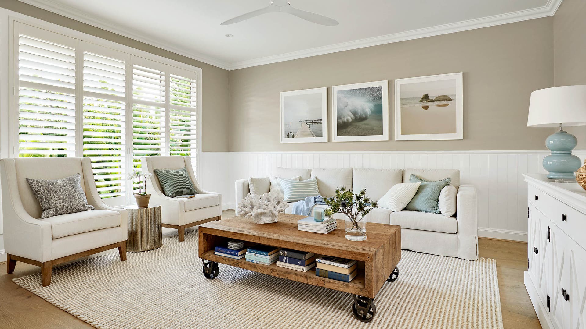 Hamptons style colorado living room