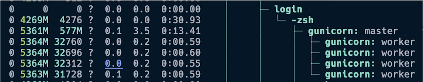 PersonDB Gunicorn coordinator forking 4 worker threads