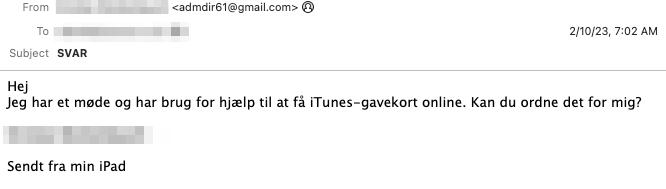 Danish gift card bec
