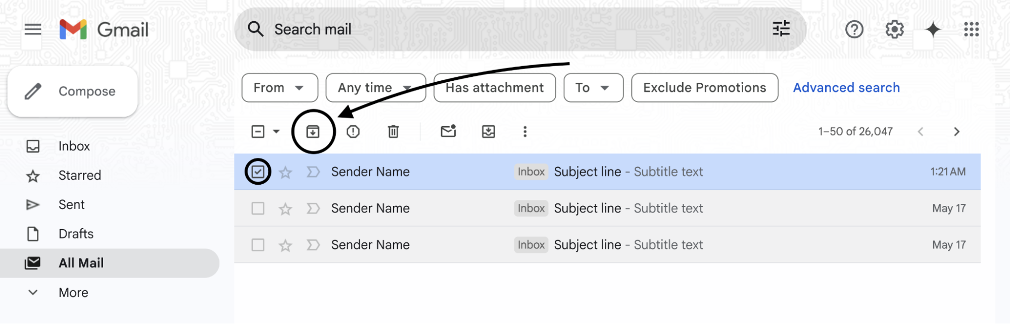 Google mail archive