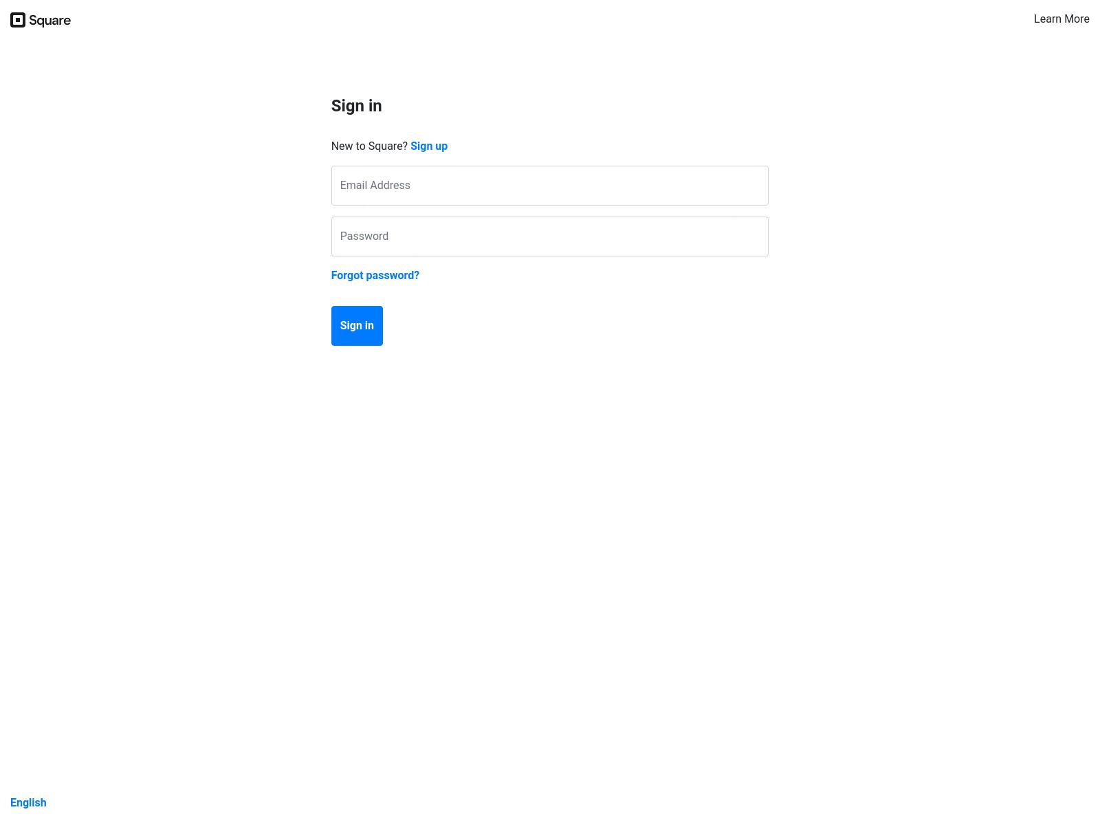 Square phishing page