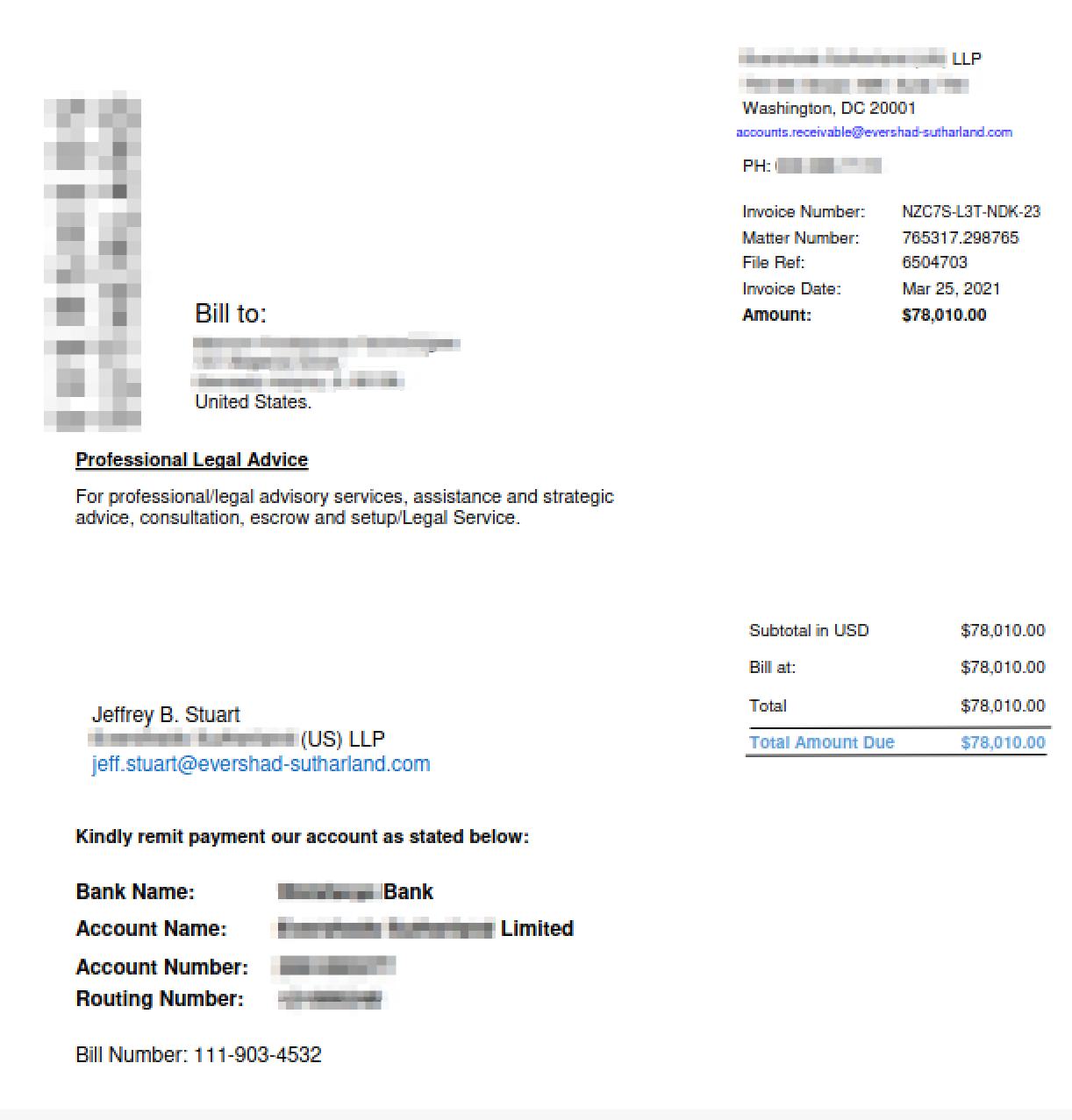 Hybrid Impersonation Invoice