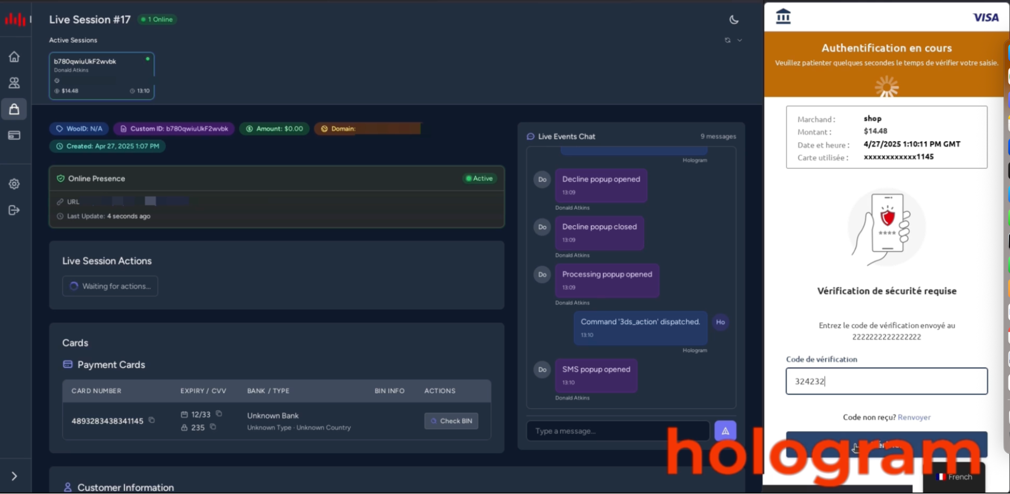 Flux Panel 3 3 DS Checkout Hijacking