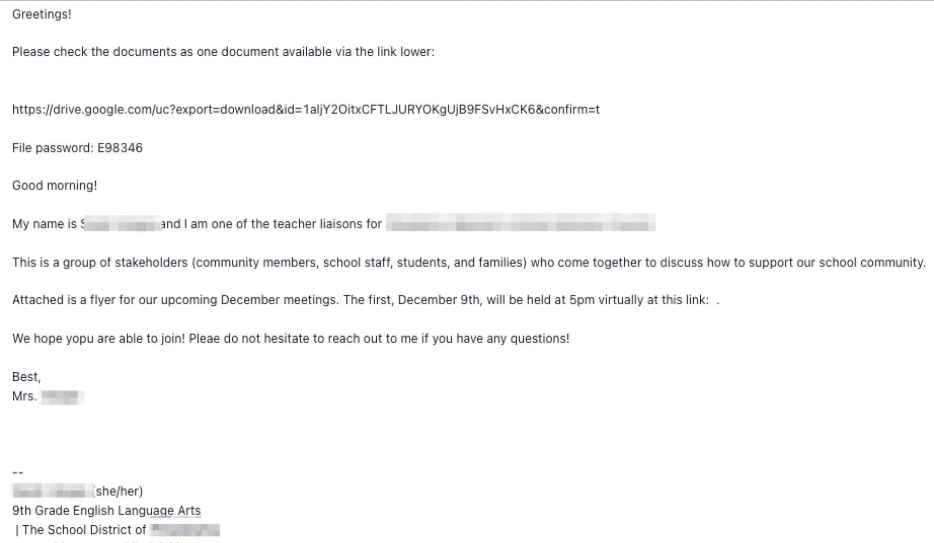 Matanbuchus 2 Phishing Email